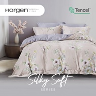 (Quilt Cover Set, INCLUDING Quilt Cover) Horgen Silky Soft Series 100% Tencel Print Quilt Cover Set