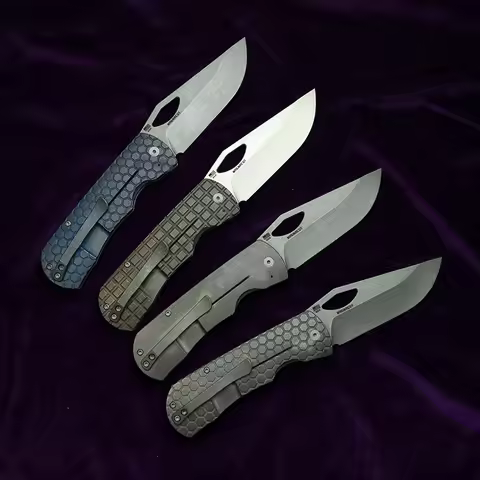 LEMIFSHE 154CM Dixon Titanium Handle Ceramic Bearing Pocket EDC Tool Kitchenware Fish Hunting Campin