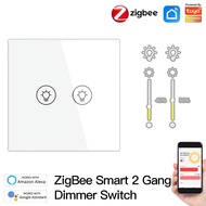 MOES ZigBee Multi-gang Smart Light Dimmer Switch Independent Control Smart Tuya APP Control Works wi