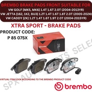 BREMBO GENUINE DISC BRAKE PAD (FRONT) FOR VW GOLF [MK5, MK6] '04-13YR / JETTA [162, 1K2, BU3] '05-24
