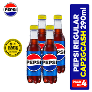 Pepsi Regular CAP2GCASH 290ml - Set of 4