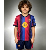 Kids Football Suit - Kids barca Home Shirt 2026/2027 Polyester Material Auri Sport