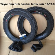 TIRE &amp; TIUB 16 IN X2.125 2.50 3.0 Tyre Tires Tube E-BIKE ELECTRIC BIKE scooter elektrik Basikal