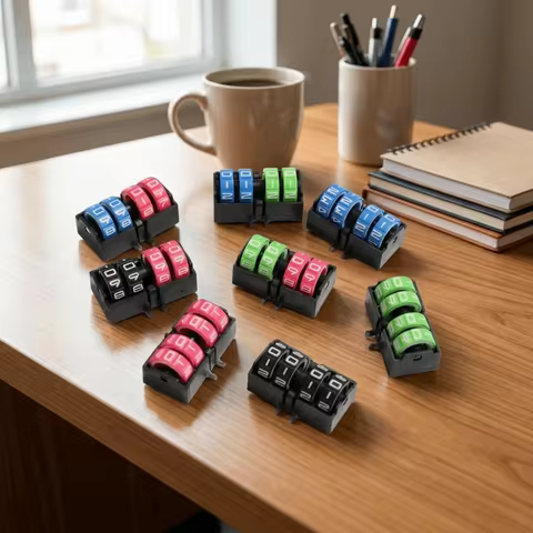4 Digit Wheel Board Games Score Counter Date-Time Display Rotating Number Dials Tally Tracker Adjust