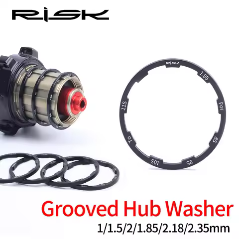 Lightweight Bicycle Hub Spacers MTB Grooved Design Hub Washer For HG Cassettee Hub,1/1.5/2/1.85/2.18