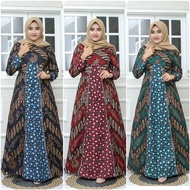 Gamis Batik New Model Kombinasi Realpict / Pakaian Wanita / Dress / Outer /Atasan / Sarimbit / Coupl