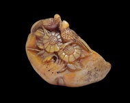 壽山金獅峰田 老件 吳樸堂 隨形圓雕 印章 壽山石 田黃 #山奇藝術