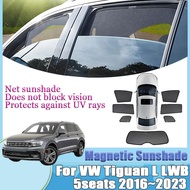 Magnetic Sunshade For Volkswagen VW Tiguan Allspace L LWB 5seats 2016-2023 Mesh Sunshade Cover Visor