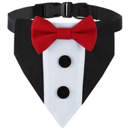 Dog Bandana Triangle Scarf Pet Necktie Bow Tie Adjustable Large Dog Bandana Drool Bib Suit Bandana N