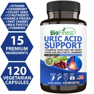 Biofinest Uric Acid Support Gout Cleanse Supplement -Celery Seed Tart Cherry Chanca Reduce Joint Pai