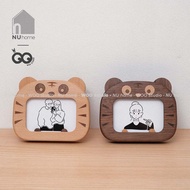 Tiger-shaped mini desktop photo frame - Tora | NU Home | Beautiful natural wooden mini intax photo f