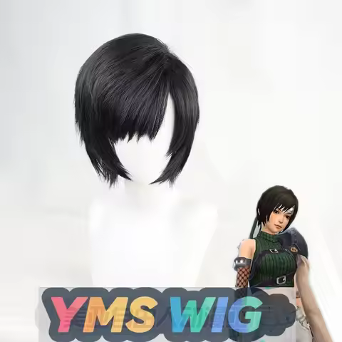 [YMS WIG] Final Fantasy 7 Yuffie Cos Wig Remake Black 37 Points In Stock