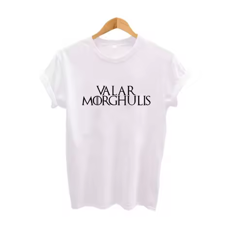 Came Of Thrones TV Show Tshirt Summer Funny Women Letters Printing T-shirt Harajuku Valar Morghulis 