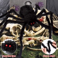 200" Halloween Spider Web + 59" Giant Spider Decorations Fake Spider with Triangular Huge Spider Web