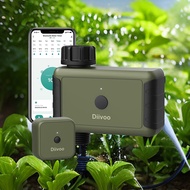 Diivoo Irrigation Timer WIFI Smart Water Timer Irrigation System Home Gardening Auto Watering Plant Self Watering System Drip Irrigation Timer Automatic Watering Controller