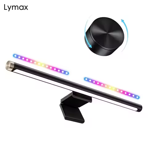 LYMAX Led Monitor Light Bar Stepless Dimming RGB Acoustic Pickup Computer Study Reading Lamp Screen 