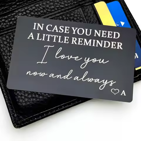 Wallet Insert Card Gifts for Him Men Husband Valentine From Wife Girlfriend Boyfriend Anniversary Bi