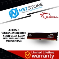 G.SKILL AEGIS 5 DDR5-6000 CL36 1.35V 16GB (1x16GB) INTEL XMP | AMD EXPO RAM - F5-6000J3636F16GX1-IS
