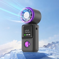 K828 Ice Pack Handheld Small Fan Foldable High Speed Refrigeration Digital Display Large Screen Long