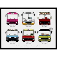 Malaysia Postcard - Kuala Lumpur Mini Buses "My Journey By Bus"