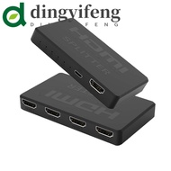 DINGYIFENG 4K HDMI Video Splitter 1 in 4 Out, 4K*2K HDCP, Small Same Screen Device 3D Stable for DVD/D-VHS Player/HD Projector/DLP/LCD HD Television
