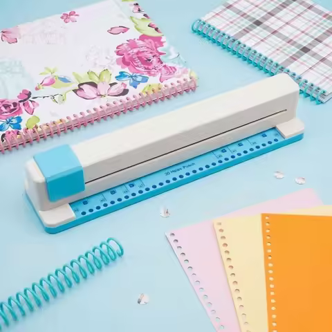 30 Hole Paper Punching Machine Round Shape Heart Punching Paper Puncher Lightweight A4/B5/B6/B7 Univ