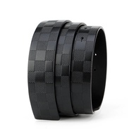 Smooth Buckle Strap with Striped Pattern Top Layer Cowhide Striped34mm Vegetable Tanned Leather38Che