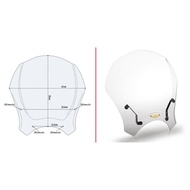 Y.S GIVI 140A AL2128A YAMAHA XSR900 風鏡組 (含風鏡支架/擋風鏡/整流罩) 1個 16-19年 35 x 41 cm