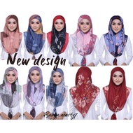 AISYAH EXCLUSIVE TUDUNG BAWAL CORAK COTTON PREMIUM BIDANG 45