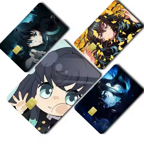 Cute M-muichiro Tokito S Card Stickers Cartoon Decorative Small Waterproof Chip 4PCS Card Sticker Ne