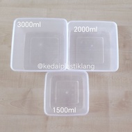 FELTON FSQ1500 (50PCS) / FS2000 FS3000 (30PCS) - BEKAS MAKAN/TAPAU/SQUARE PLASTIC CONTAINER /MICROWA