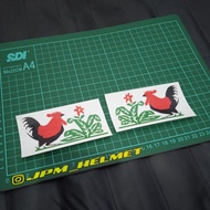 Rooster bowl sticker cutting transparent print cut