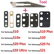 2Pcs/Lot, Back Camera Glass Lens For Samsung S8 S9 S10 5G S10e S20 S21 Plus Ultra S20 Fe Rear Camera