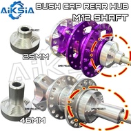 BUSH CAP REAR HUB (M12 SHAFT) FOR HUB ALLOY NO DISC , AIK SIA BUSH ALLOY CAP REAR HUB