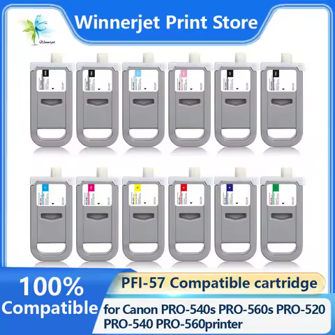 Winnerjet PFI57 pfi 57 PFI-57 Compatible ink cartridge for Canon imagePROGRAF PRO-540s PRO-560s PRO-