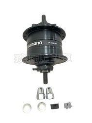 *~(疾風單車)全新 SHIMANO 發電花鼓 DH-3D32-NT, 100MM, 32孔 含配件(有現貨)