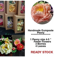 [READY STOCK]Handmade Edible  Sugar Flower Peonies Gumpaste Flower