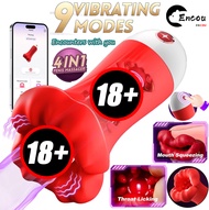 4 IN 1 App control Vibrator Masturbator cup for man Pocket Cat Pump with 9 Training Stroke Modes Mal