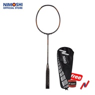 NIMO Raket Badminton INSPIRON 100 Dark Grey + Free Tas dan Grip