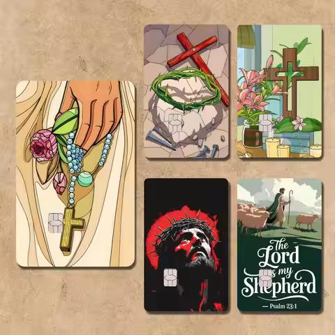 Jesus Bible Verse Card Stickers Credit Visa Debit Bank Charge Card Bus Metro Waterproof Sticker Deca