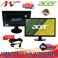 Monitor 16 Inch Widescreen Second + Kabel Power