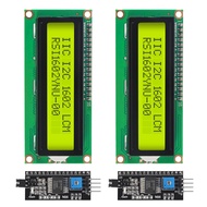 2PCS 1602 16x2 LCD Module Shield Yellow-Green Backlight with IIC I2C Driver Serial Interface and LCD