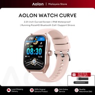 Aolon Curve Smart Watch Waterproof 24-Hour Health Monitoring Custom Wallpapers Read WA Running Pace 