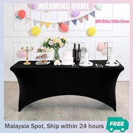 6 FT Spandex Tablecloth High Stretch Wedding Banquet Hotel Birthday Table Cover Kain Sarung Alas Mej