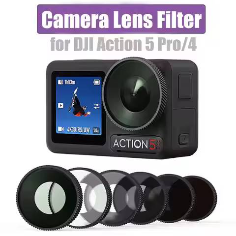 Camera Lens Filter for DJI Action 5 Pro ND 8 16 32 64 UV CPL Protect Lens Filter For DJI Action 4 Sp