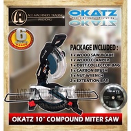 OKATZ MT1018V 10” Compound Miter Saw 1800W Power 10"255mm Miter Saw Heavu Duty Miter Saw Suitable Wo