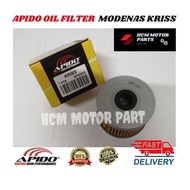 APIDO OIL FILTER ORIGINAL MODENAS KRISS1 KRISS110 KRISS2 KRISTAR GT128 KLX 150 KLX150 PENAPIS MINYAK