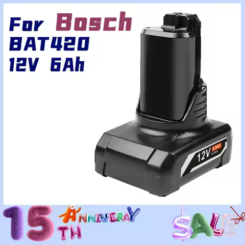 12V 6Ah batteries Li-ion Replacement Battery for Bosch BAT420 12-Volt Max Lithium Power Tools 260733