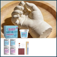 Kids Footprint Realistic Decorative Hand Mold Casting Kit Clay Handprint DIY Nursery Picture for Adu