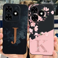 For Infinix Hot 40i Case X6528B New Letters Painted Back Cover 6.56'' Soft Silicone Phone Case For I